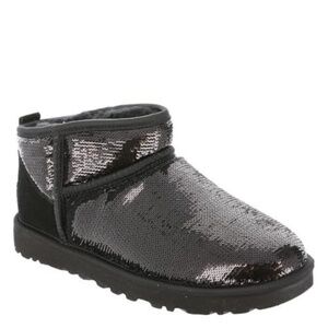 UGG Classic Ultra Mini Mirror Ball Boot Black